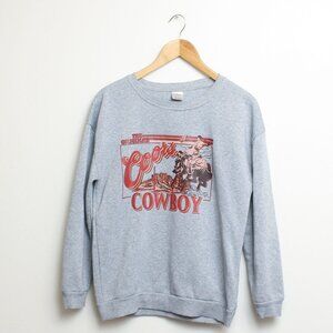 Cowboy Graphic Sweatshirt - Light Gray